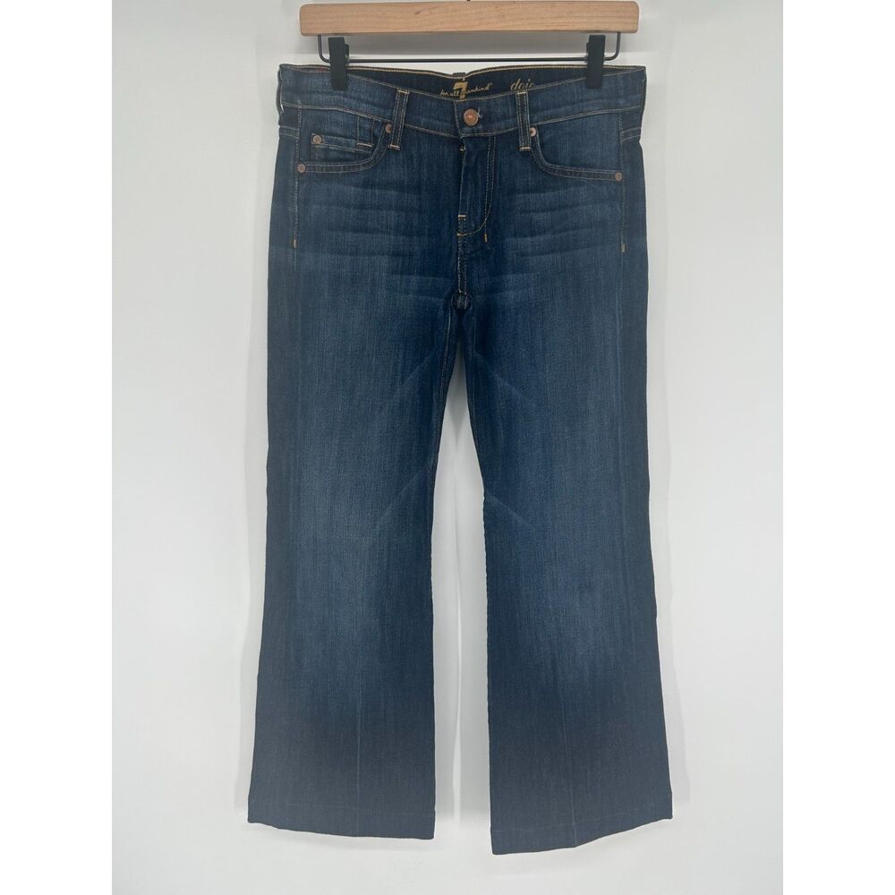 7 Seven for All Mankind Dojo 27 Wide Leg Dark Wash Jeans Y2K Vintage 27x30